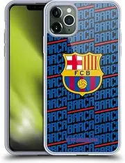Head Case Designs Officially Licensed FC Barcelona Barca Crest Patterns Gel Case [Military Grade Protection] Compatible with Apple iPhone 11 Pro Max