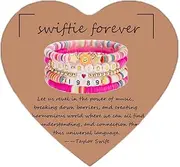 [Sheplus] TS Inspired Eras Tour Bracelets - 5 Packs Taylor Outfit 1989 Swiftie Bracelets Set Gifts Music Fans Jewelry