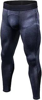 [Bmeigo] Men Workout Leggings 3D Running Gym Exercise Compression Tights Sport Pants