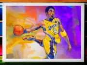 Framed LA LAKERS NBA Basketball Poster KOBE BRYANT - 84cm x 59cm x 3cm