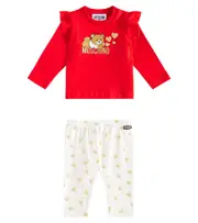 [Moschino Kids] Moschino Kids Baby jersey top and pants set M 36 red