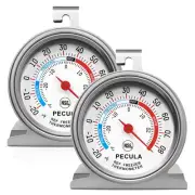 PECULA 2 Pack Refrigerator Thermometer Large Dial Freezer Thermometer -30-30 ...