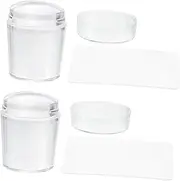 Ipetboom Nail Art Stamper Set Covers Pack Professional Manicure Tools for Diy Nail Art Design Easy to Use for Beginners