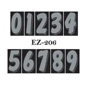Car Dealer Window Stickers 7 1/2 Inch Numbers Silver and Black 12 Packs
