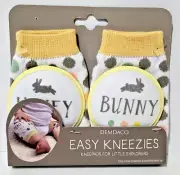 NEW Easy Kneezies Baby Knee Pad Protectors Honey Bunny Demdaco 4 months & Up