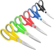 Scissors, Taotree 8" Scissors All Purpose Bulk of 5-Pack, Sharp Scissors for Off