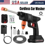 Portable Cordless Electric High Pressure Water Spray Gun Car Washer Cleaner Tool