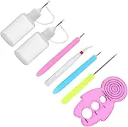 HEALSOPTHY 7pcs Paper Rolling Tool for Quilling Crafts Includes Needle Pen for Home and School Art Projects Random Color