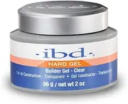 IBD Hard Gel, LED/UV Builder Gel - Clear, Strong Acrylic Finish, Perfect for Nail Extensions, Sculpting & Overlays, Professional Quality, 2 oz, 1-pack