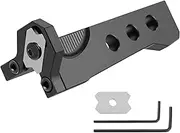 Plane Edge Banding Trimmer Manual Wood Edge Planner Trimmer Wood Arc Edge Trimmer Aluminum Alloy Burr Scraper Hand Chamfer Tool Durable Deburring Edge Band Cutter Tool with R1 Blade