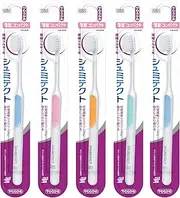 Shumitect Gentle Periodontal Care, Ultra Fine Silky Bristle, Toothbrush, Hypersensitivity Care, Thin, Compact (Soft), 5 Pieces