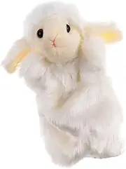FOYTOKI Plush Sheep Hand Doll Storytelling Tool Early Learning Toy Interactive Pacifier Toy Random Color