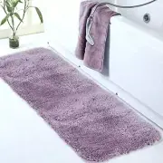Walensee Large Bathroom Rug 24 x 60 Lavender Extra Soft and Absorbent Shaggy ...