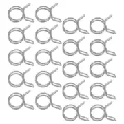 120 Pcs Double-ring Spring Clip Pipe Fastener Clamp Adjustable Hose Clamps