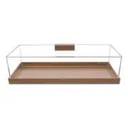 (D) Judaica Lucite Decorative Rectangular Bread Box For Kitchen (Gold)