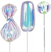 Generic Rainbow Twirler Stick, Magic Rainbow Spinner Toy, Rainbow Spinner Drum for Party Festivals and Funny Attractive Night (3pcs)
