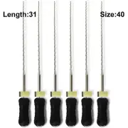 Sky Choice Hedstrom Files - 31 mm Length, Size 40 Black w/Rubber Stopper 6/Pkg