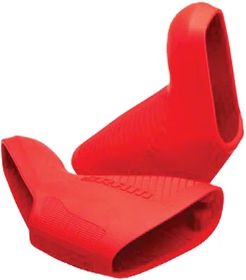 Textured - SRAM Cable Brake Hood Covers, Red Fit 2013 Red 10-Speed, Red 22,