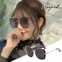 在飛比找momo購物網優惠-【MEGASOL】UV400防眩偏光太陽眼鏡時尚男女中性大框