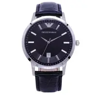 在飛比找樂天市場購物網優惠-ARMANI 經典入門優質選擇時尚腕錶-黑色-AR11186