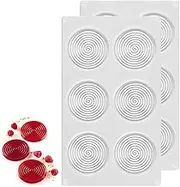 Spiral Shape Silicone Molds Cake Decorating Tools Bakeware French Dessert Mousse Cake Mold Baking Cupcake Silicone Mousse Mold - 6 Cavities (Spiral)