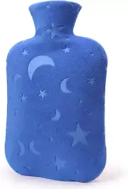 Bolsa de agua caliente con funda blanda, bolsa de agua caliente de 2 l