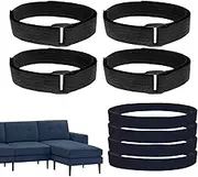 Couch Leg Fastener - Cut Sofa Connection Strap, Sofa Furniture Safety Belt, Elastic Ring Bands for Sectional Couch Legs, Protects Floors and Easy Installation for L-shaped Sofas