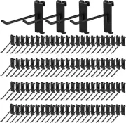 4" Heavy Duty Black Panel Hooks - Rust Proof Wall Mount Solution, 96 Pcs
