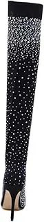 [DEARMAMY] High Heel over The Knee Boots Shoes Platform Sandals Heels Rhinestone Long Boot for Women High Boot High Heel Boot Thigh High