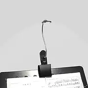Immiper Music Stand Light, Clip on LED Book Lights, USB and AA Battery Operated, Reading Lamp in Bed, 3 Brightness Levels, Ideal for Musician, Piano Player, Kids, Travel, Black, MM168-BK