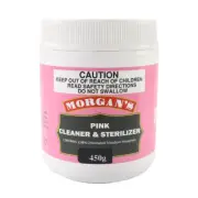 Morgans Pink Stain Cleaner and Sterilizer 450g Home Brew Equipment Cleaner Clean