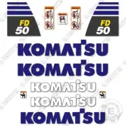 Fits Komatsu FD50 Decal Kit Forklift CUSTOM DECALS - 7 YEAR VINYL OUTDOOR VINYL!