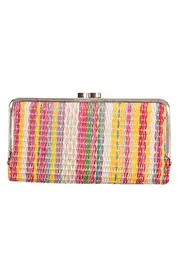 Multi Pattern Weave Clip Top Wallet--ADO-AWC-5103