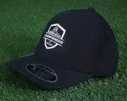 MENS COPPER ROCK CHAMPIONSHIP FLEXFIT 110 GOLF HAT CAP BLACK / WHITE ~ NWT