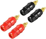 XYWHPGV 2 Pairs Binding Post Terminal, M5 Thread Power Amplifier Speaker Connector, Banana Plug Jack Socket 2-inch Length(fecaf 1c63d 863bf 20e0d 1b6d6 bb755