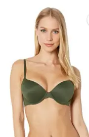 Calvin Klein Women's Perfectly Fit Lightly Lined Memory T-Shirt Bra Green 34C
