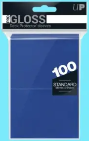 100 ULTRA PRO BLUE DECK PROTECTOR Gloss Card Sleeves Standard mtg ccg pokemon