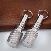 Pure Titanium Pill Holder Case Organizer Container Waterproof Portable Keychain