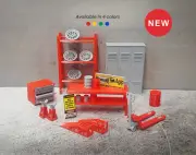 1:18 Scale Garage Equipment Set – Auto Service Tools for Diorama Displays 1/18