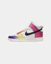[Nike] Nike Women's Dunk High "Multi-colour Gradient" Summit White/black - Size 6 6 Summit White/Bl