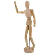US Art Supply 12" Female Manikin Wooden Art Mannequin Figure
