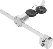 GETAJGHSD 1 Set Freezer Lock Closet Sliding Door Lock Sliding Glass Door Lock with Key Sliding Glass Door Locks Sliding Window Lock Display Case Locks Sliding Glass Sliding Closet Door Lock