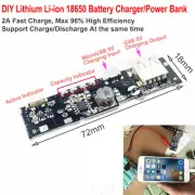 5V 2A USB Lithium Li-ion 18650 3.7V Battery Quick Charger Module DIY Power Bank