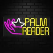 Palm Reader Neon Sign for Retail Displays | LED Flex Neon | 30"W x 12"H x 1"D
