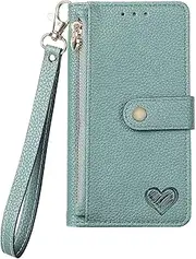 [YBROY] Case for Sony Xperia 1 V, Magnetic Flip Leather Premium Wallet Phone Case, with Card Slot and Folding Stand, Case Cover for Sony Xperia 1 V.(Green)