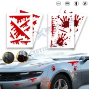 4 Sheets Red Handprint w/Blood Bleeding Decals Party Decor for Cars, SUVs, Vans (for: Honda Civic)