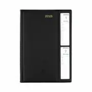 2025 Diary Collins Belmont Desk A5 2 Days to a Page Windowfaced Black 287W.V99
