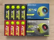 NEW 2021 TaylorMade TP5 (1 Dozen) and TP5x (1 Dozen) Yellow Golf Balls