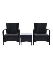 [Gardeon] Outdoor Furniture Patio Set Wicker Rattan Outdoor Conversation Set Chairs Table 3PCS