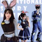 元素方城市 衣服  全套兔子警官瘋狂動物城JUDY硃迪COSPLAY漫展動漫演出服服裝女 QB5X